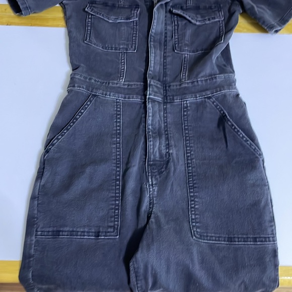 Aerie Black Denim Jumpsuit stretchy sz XS - Picture 9 of 10